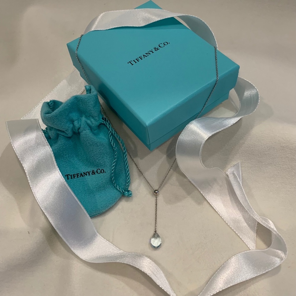 Tiffany & Co. 18k White Gold/Aquamarine Pendant